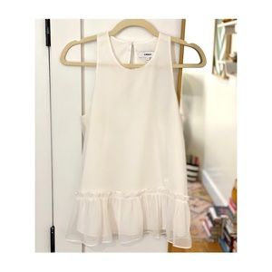 LIKE NEW Likely White Ruffled Blouse